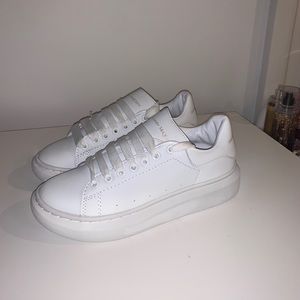 White Alexander McQueen sneakers!